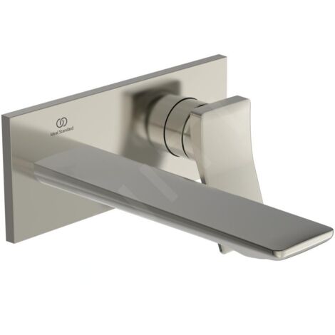 Ideal Standard Conca Tap - Mitigeur de lavabo encastré, bec 180 mm, Silver Storm A7371GN
