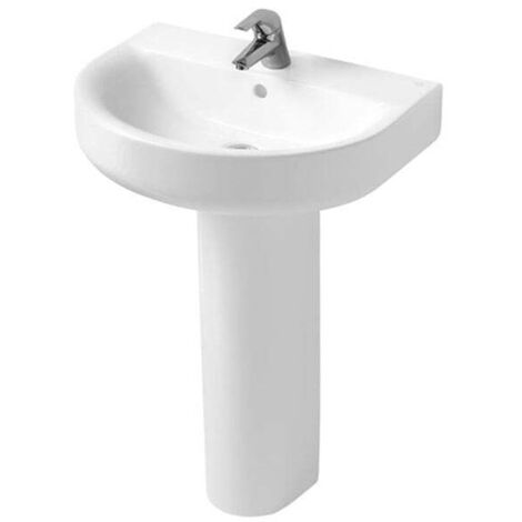 Ideal Standard Concept Arc Basin and Full Pedestal 550mm Wide 1 Tap Hole