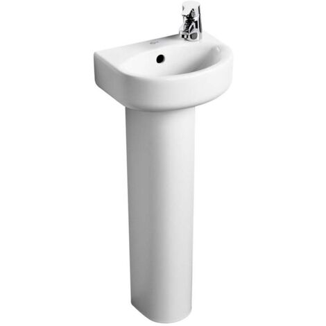 Ideal Standard Concept Arc Handrinse Basin and Full Pedestal Right Handed 350mm Wide