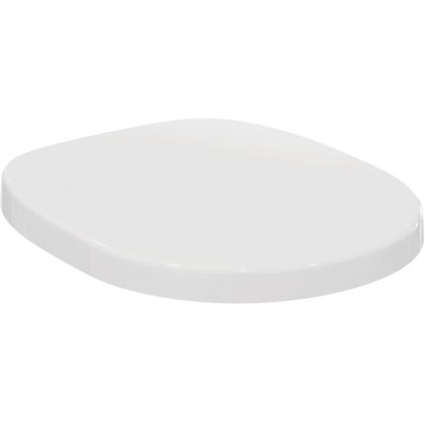 Ideal Standard - Concept, Copriwater avvolgente con chiusura rallentata, Copri WC spesso da 365x435x50mm, Bianco