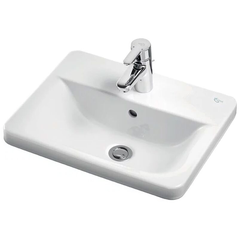 Concept Cube Countertop Basin 500mm Wide 1 Tap Hole - Ideal Standard