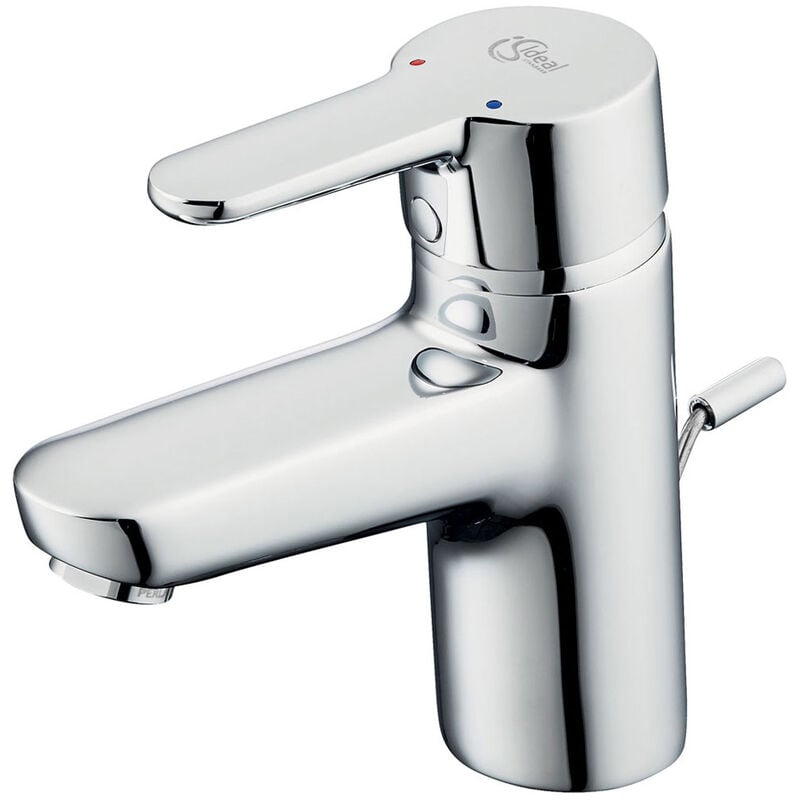 Concept Blue Single Lever Basin Mixer Tap with Pop Up Waste Chrome - Ideal Standard