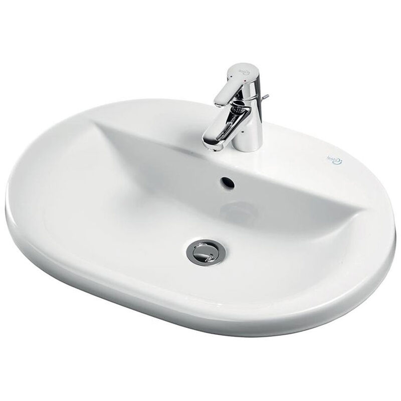 Concept Oval Countertop Basin 620mm Wide 1 Tap Hole - Ideal Standard