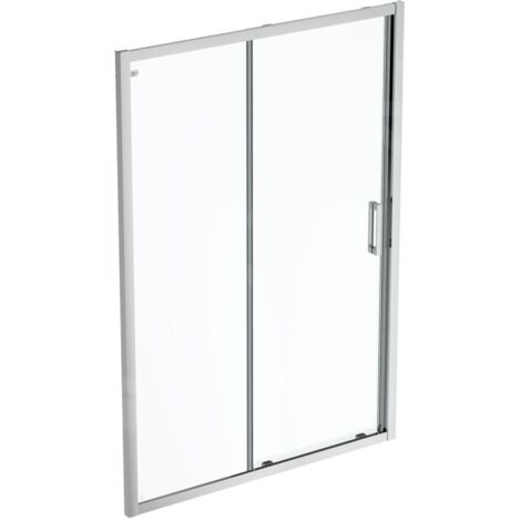 Ideal Standard Connect 2 - Porte de douche coulissante, 2 pièces, 1.150 mm, silver bright/verre clair K9276EO
