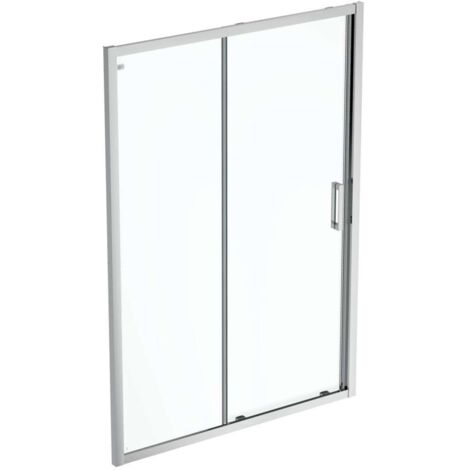 Ideal Standard Connect 2 - Puerta de ducha deslizante, de dos partes, 115 cm, silver bright/cristal transparente K9276EO