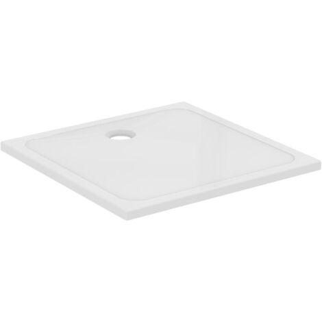 Ideal Standard CONNECT 2 Receveur à poser ou à encastrer ultraplat 90x90 cm, en céramique, Blanc brillant (R036201)