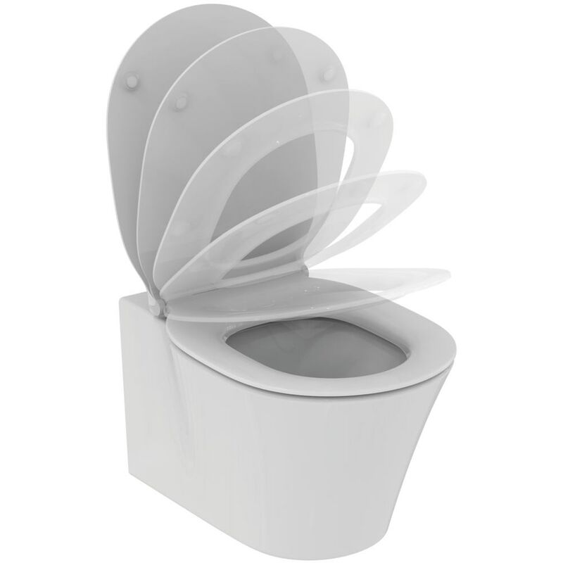 

Estándar ideal - Paquete de inodoro de pared AquaBlade con taza y solapa en blanco brillante - Connect Air