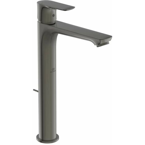 Ideal Standard Connect Air - Miscelatore da lavabo Slim con sistema di scarico, BlueStart, Magnetic Grey A7026A5