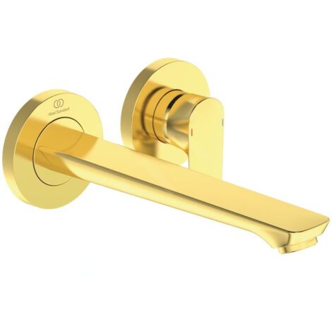 Ideal Standard Connect Air - Mitigeur de lavabo encastré, 2 trous, Brushed Gold A7009A2