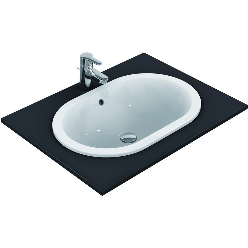 Connect Oval undermount washbasin 620 x 410 x 175 mm white (E504901) - Ideal Standard