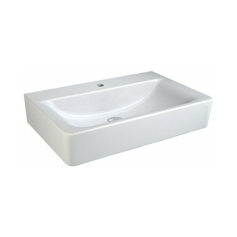 

Lavabo CONNECT CUBE, orificio para grifería en el centro, sin voladizo 700 mm blanco IDEAL STANDARD