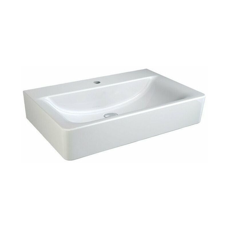 

Lavabo CONNECT CUBE, orificio para grifería en el centro, sin voladizo 700 mm blanco IDEAL STANDARD