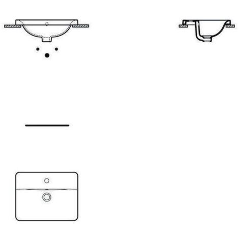 Ideal Standard Connect Einbauwaschtisch, 1 Hahnloch, mit