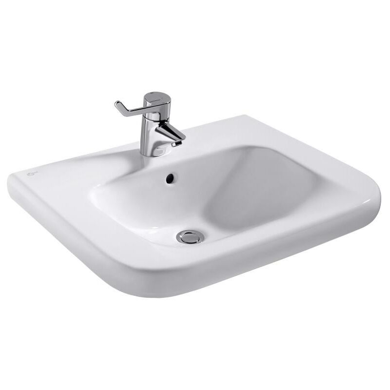 

Connect Freedom Lavabo de 600 mm, accesible en silla de ruedas, S2389, color: Blanco con Ideal Plus - S2389MA - Ideal Standard