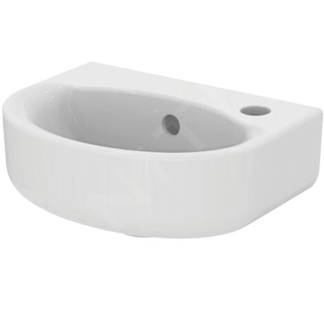 Ideal Standard Connect - Lavabo 350x260 mm, 1 ouverture pour mitigeur à droite, avec Ideal Plus, blanc E7913MA