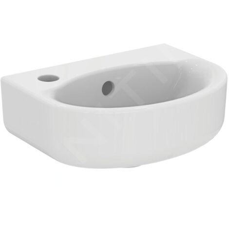 Ideal Standard Connect - Lavabo 350x260 mm, 1 ouverture pour mitigeur à gauche, avec Ideal Plus, blanc E7912MA