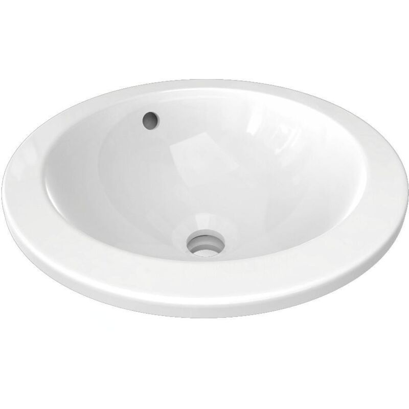 Ideal Standard - Connect Lavabo à encastrer, rond, sans trou pour