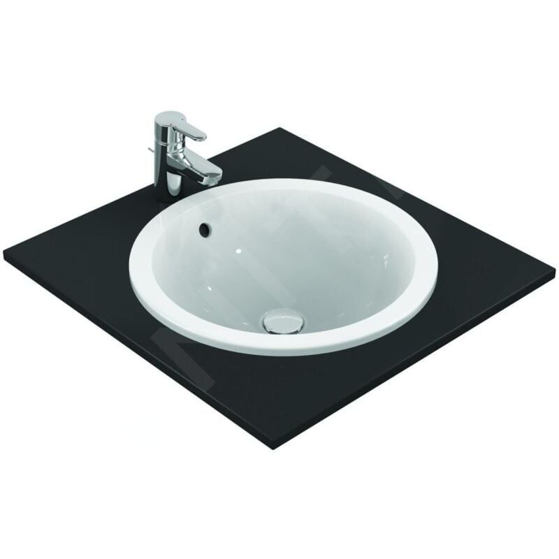Ideal Standard - Connect - Lavabo encastré, diamètre : 480 mm, avec déversoir, blanc E505301
