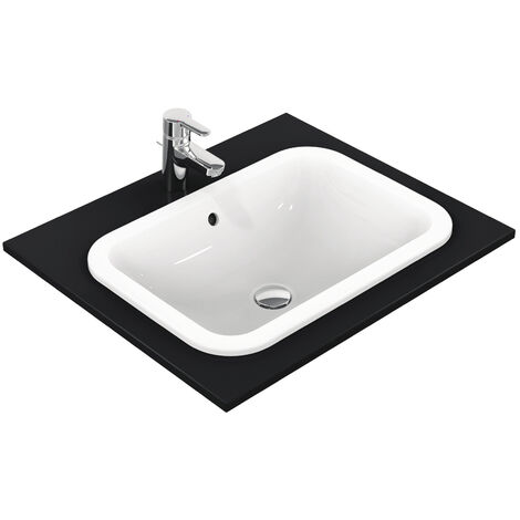 Ideal Standard CONNECT Lavabo à encastrer sans trou, rectangulaire 580 x 175 x 410 mm blanc (E505901)