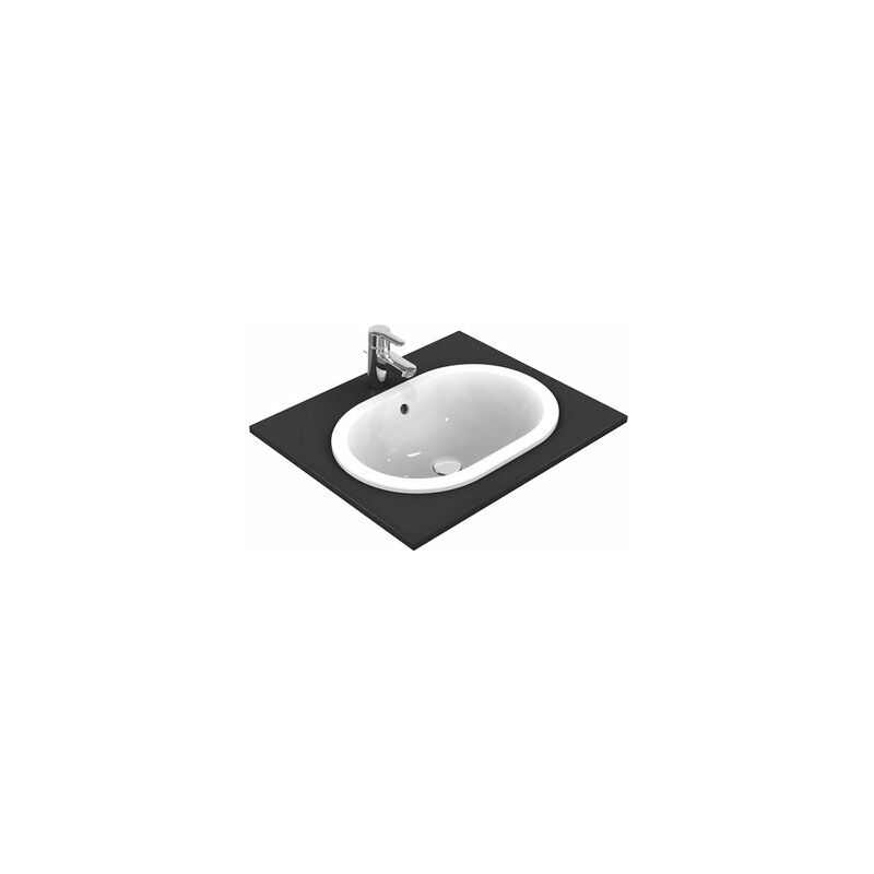 

Ideal Standard Connect Lavabo empotrado ovalado 620mm E5049, color: Blanco con Ideal Plus - E5049MA