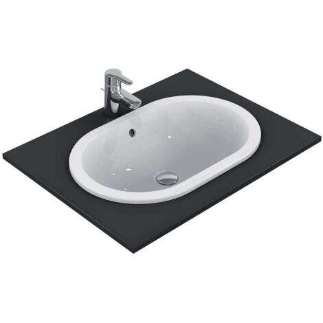 Ideal Standard Connect - Lavabo encastrado, 62x18x41 cm, con rebosadero, blanco E504901