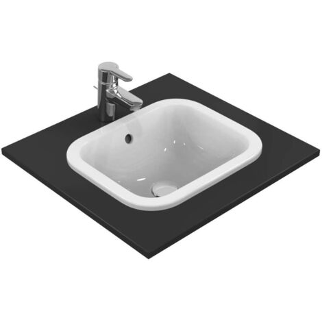 Ideal Standard Connect - Lavabo encastré, 420x350 mm, avec déversoir, blanc E505501