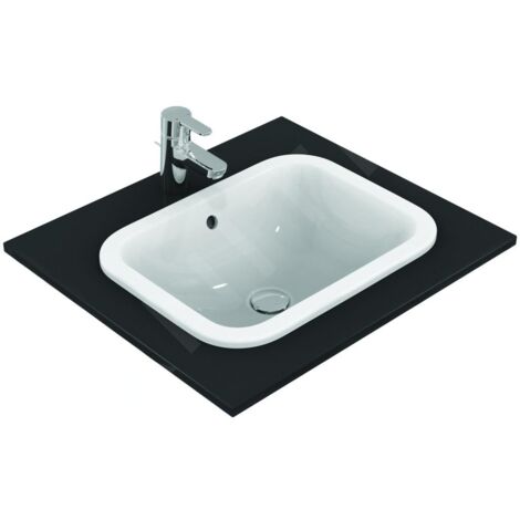 Ideal Standard Connect - Lavabo encastré, 500x380 mm, avec déversoir, blanc E505701