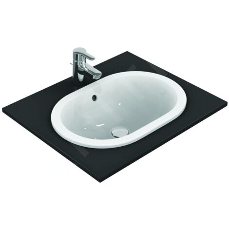 Ideal Standard Connect - Lavabo encastré, 550x380 mm, avec déversoir, blanc E504701