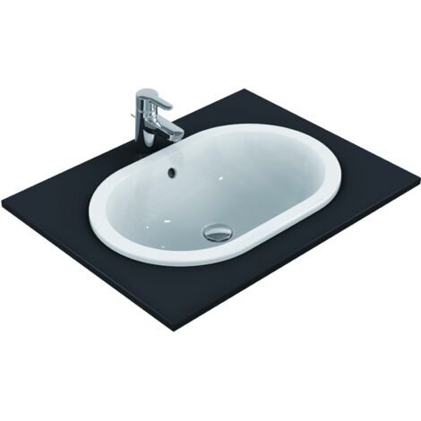 Ideal Standard Connect - Lavabo encastré 62x18x41 cm, avec déversoir, blanc E504901