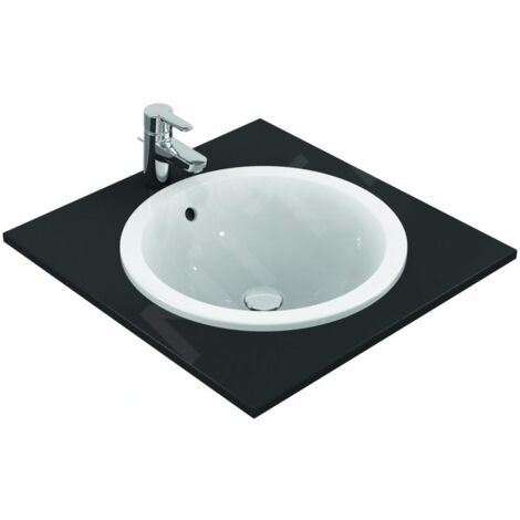 Ideal Standard Connect - Lavabo encastré, diamètre : 480 mm, avec déversoir, blanc E505301