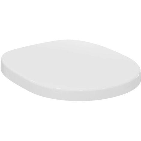 Ideal Standard – Connect Sedile per wc, Design avvolgente, Tondo, Funzione di rilascio rapido per una facile pulizia, UV resistente, Duroplast robusto, Bianco