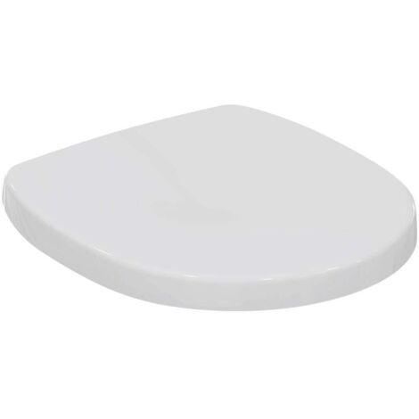 Ideal Standard - Connect Space, Copriwater originale dedicato, Sedile a chiusura rallentata con cerniere in acciaio, Bianco