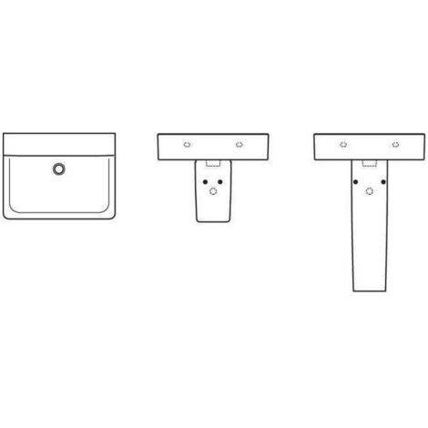 Ideal Standard Connect Waschtisch, ohne Hahnloch, ohne Überlauf,