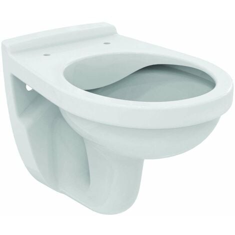 Sedile copri wc bianco quadro eurovit con cerniere in plastica ideal  standard e131601