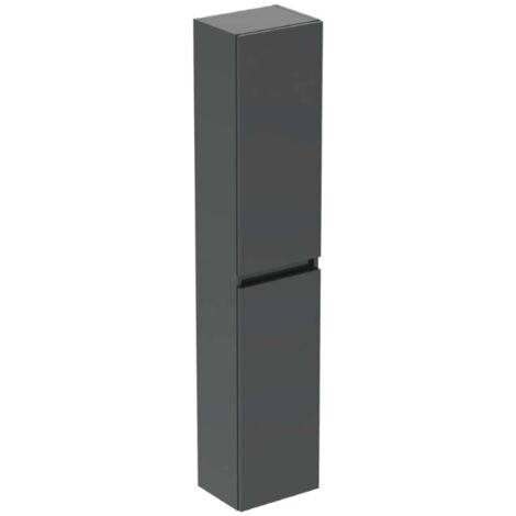 Ideal Standard Eurovit+ - Hochschrank, 150x30x24 cm, 2 Türen, Scharniere links/rechts, grau glänzend R0268TI