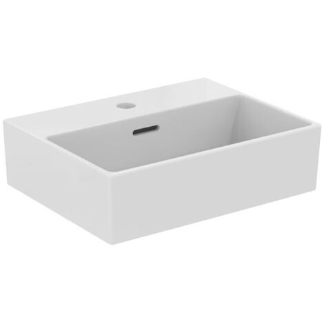 Ideal Standard Extra - Aufsatzhandwaschbecken 45x35 cm, mit Überlauf, Hahnloch, Weiß T391701