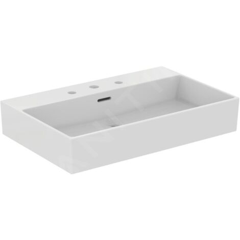 Ideal Standard Extra - Lavabo 700x450 mm, avec trop-plein, 3 trous pour robinet, blanc T389201