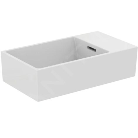 Ideal Standard Extra - Lave-main à poser 450x250 mm, avec trop-plein, sans trou pour robinet, blanc T392401