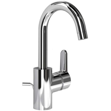 Ideal Standard Grifo de lavabo Connect Blue, con vaciador, con caño alto, Saliente 146mm, Cromo, B0112AA