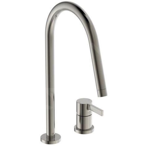Ideal Standard Gusto - Mitigeur d'évier, installation à 2 trous, acier BD422GN