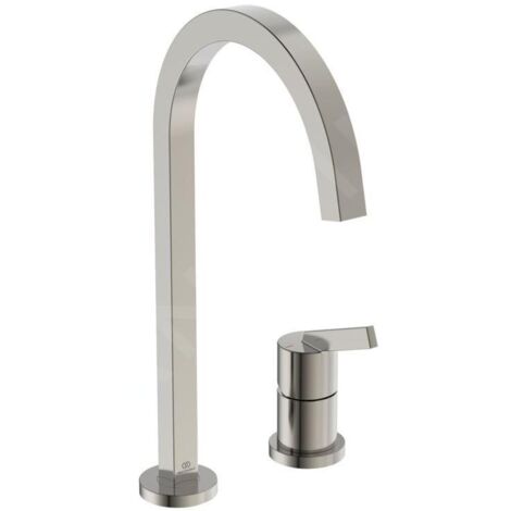 Ideal Standard Gusto - Mitigeur d'évier, installation à 2 trous, acier BD423GN