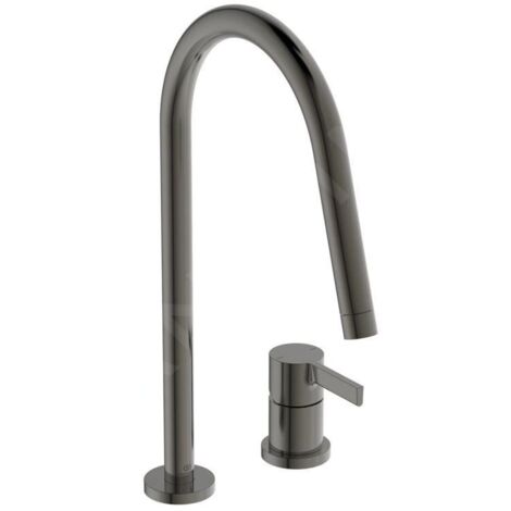 Ideal Standard Gusto - Mitigeur d'évier, installation à 2 trous, gris magnétique BD422A5