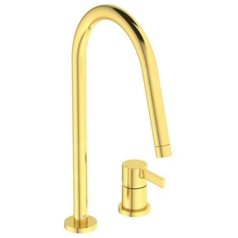 Ideal Standard Gusto - Mitigeur d'évier, installation à 2 trous, or brossé BD422A2