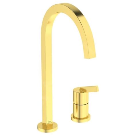 Ideal Standard Gusto - Mitigeur d'évier, installation à 2 trous, or brossé BD423A2