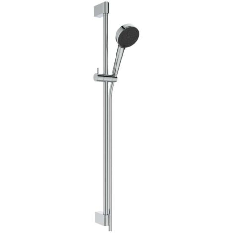 Ideal Standard Idealrain - Conjunto de ducha, flexo y barra, 2 chorros, cromo BE418AA