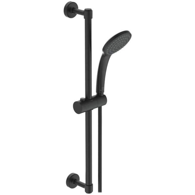 Ideal Standard - Idealrain - Ensemble de douchette à main, barre et flexible, noir BD142XG