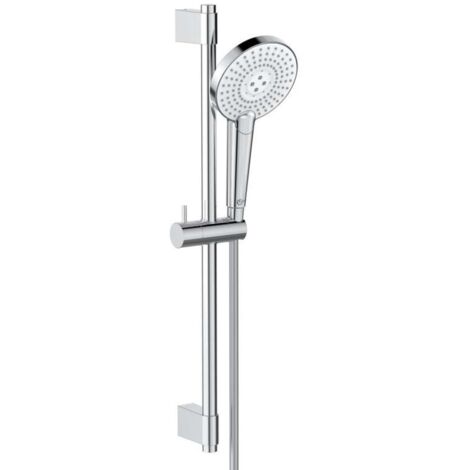 Ideal Standard Idealrain Evo Jet - Set de douche Circle, barre 60 cm avec douchette, 3 jets, chrome B1761AA