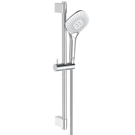 Ideal Standard Idealrain Evo Jet - Set de douche Diamond, barre 600 mm avec douchette, 3 jets, chrome B1762AA