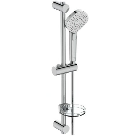 Ideal Standard Idealrain Evo Jet - Set de pommeau de douche, 3 jets, barre et flexible, chrome B2621AA