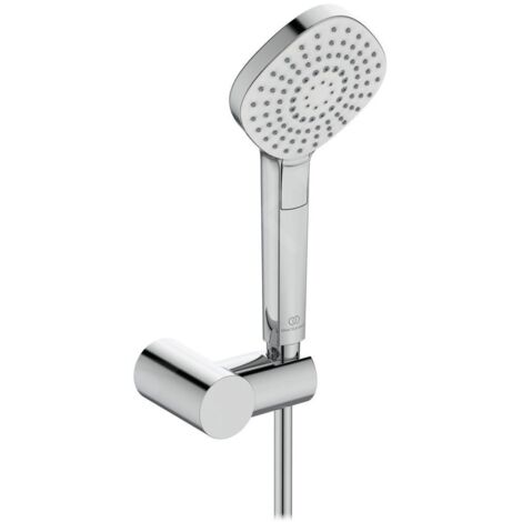 Ideal Standard Idealrain Evo Jet - Set de pommeau de douche, 3 jets, support et flexible, chrome B2619AA
